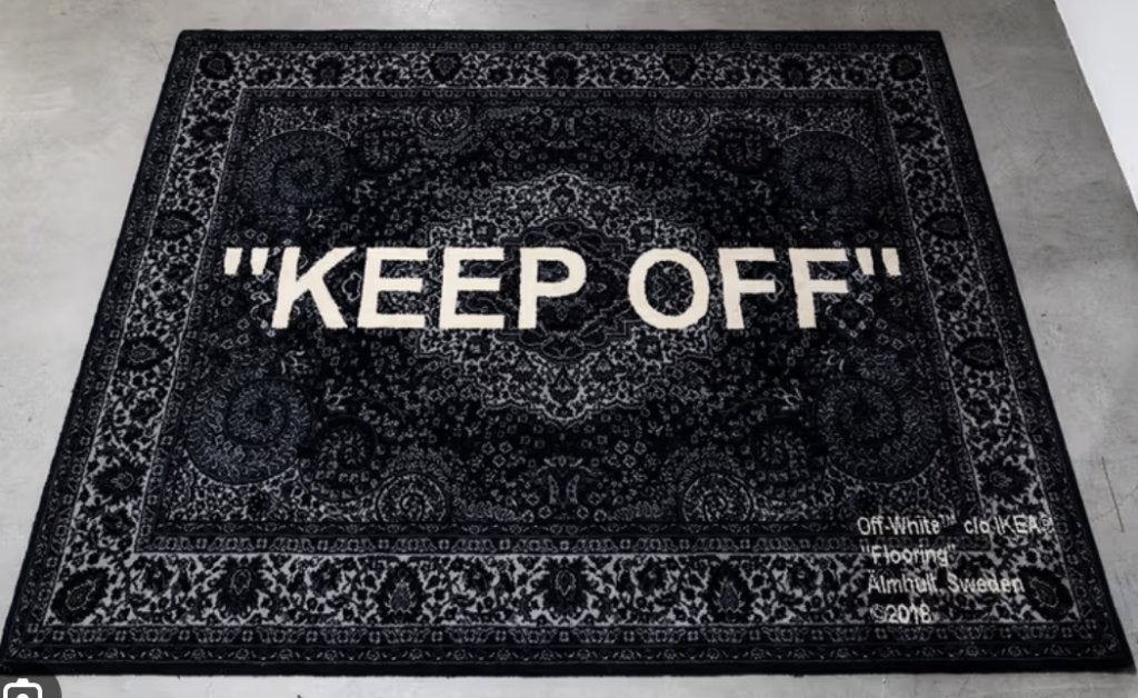Virgil Abloh x IKEA "KEEP OFF" Vloerkleed (200 x 300 cm), Ophalen of Verzenden, 200 cm of meer, Rechthoekig, Nieuw