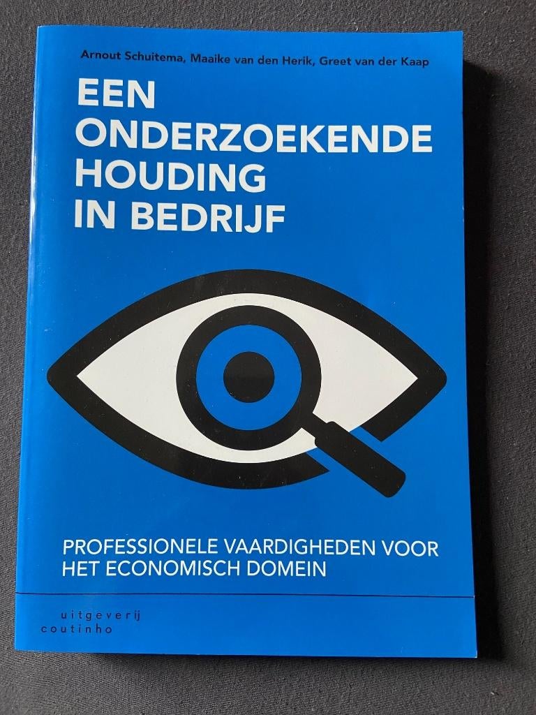 Studieboek: Een onderzoekende houding in bedrijf, Boeken, Studieboeken en Cursussen, Ophalen, Maaike van den Herik; Arnout Schuitema