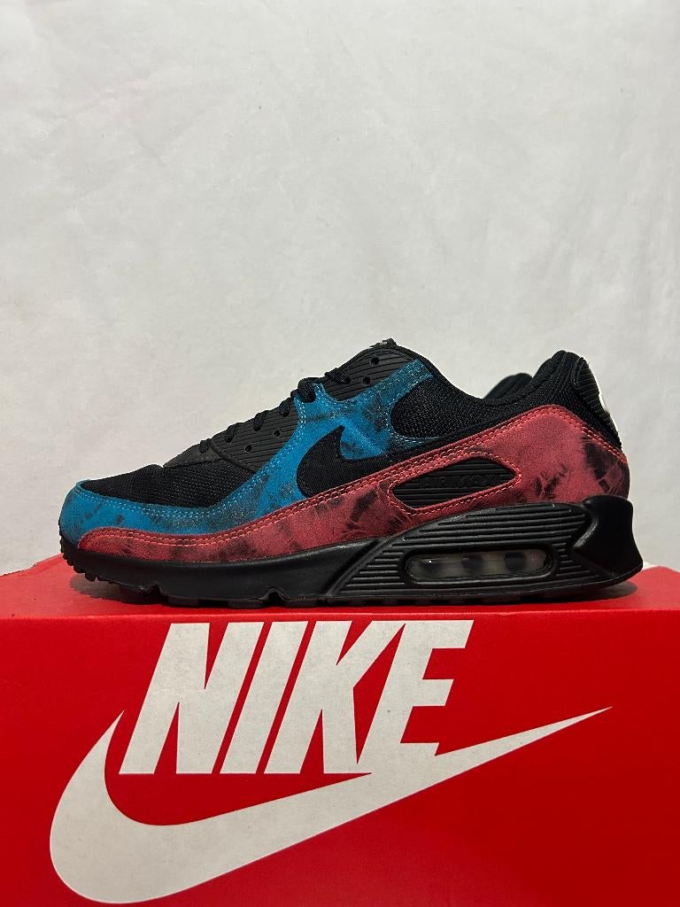 ALS NIEUW! Maat 45 - Nike Air Max 90 Black Tie-Dye, Ophalen, Zwart, Nike, Nike