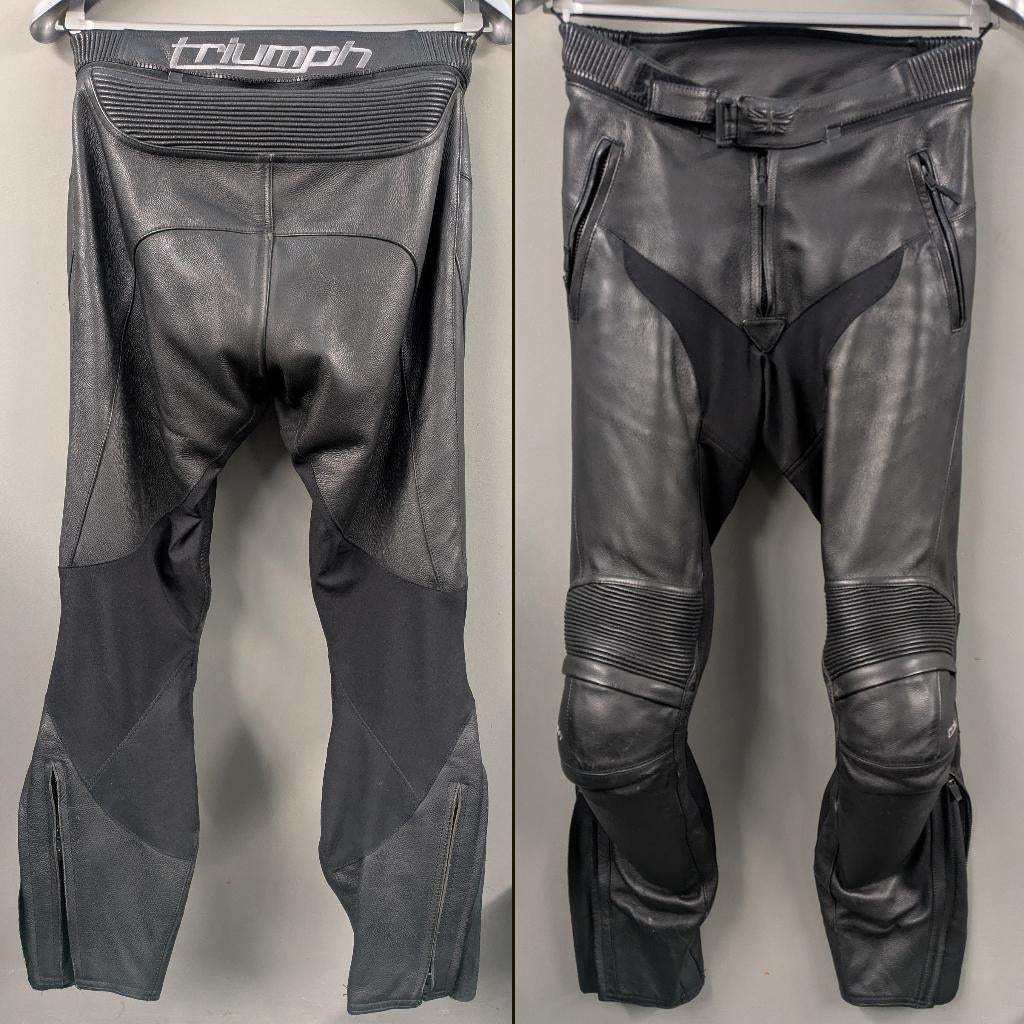 Triumph Sport Leren Motorbroek, Mt 32/42, Circuit, sportief., Broek | leer, Heren, Triumph, Ophalen of Verzenden