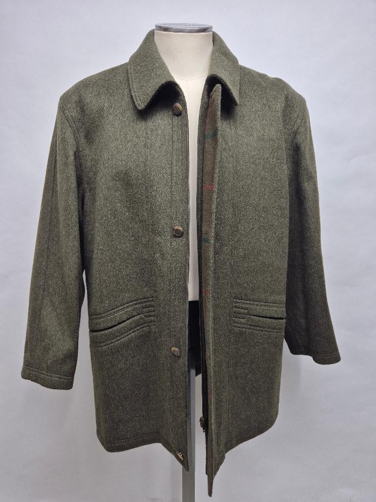 Loden jagersjas, Heren jas Hirsch maat 26 (52/54), Kleding | Heren, Jassen | Winter, Zo goed als nieuw, Maat 52/54 (L), Groen