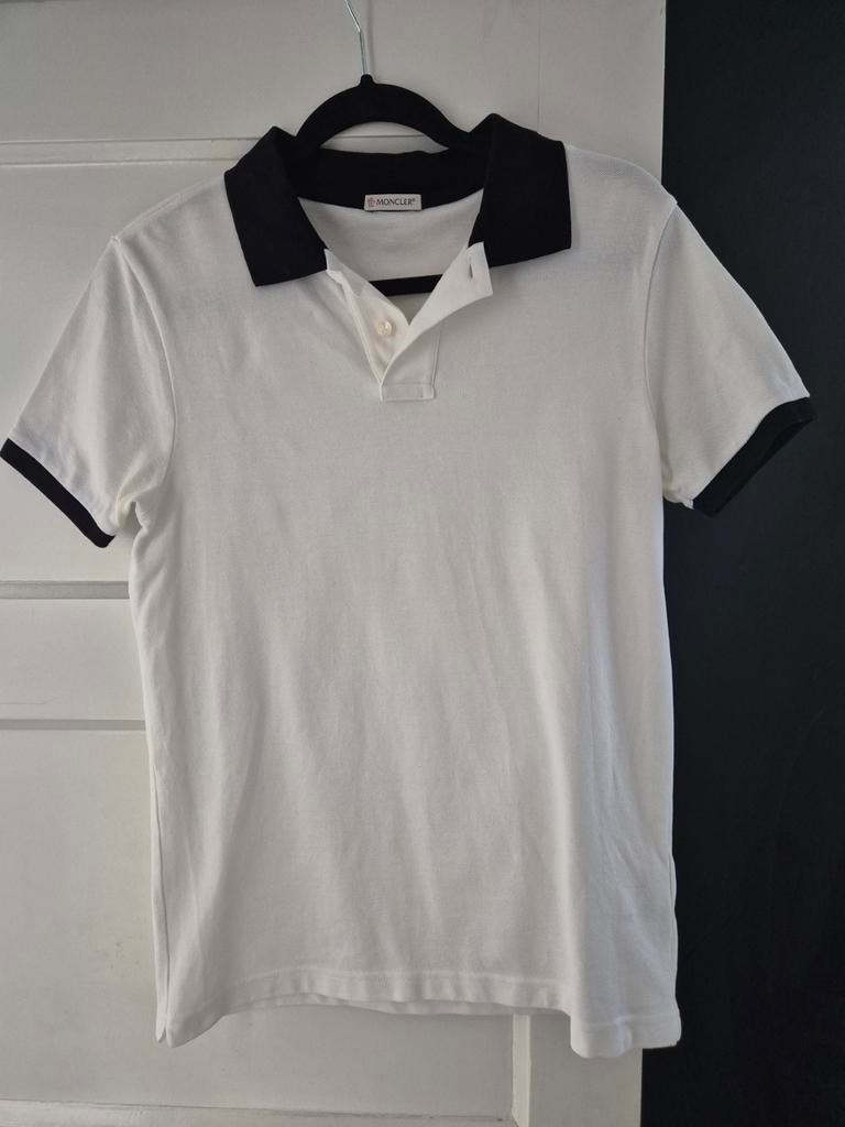 Moncler polo shirt - ORIGINEEL 100% katoen, Moncler, Wit, Overige maten, Ophalen of Verzenden