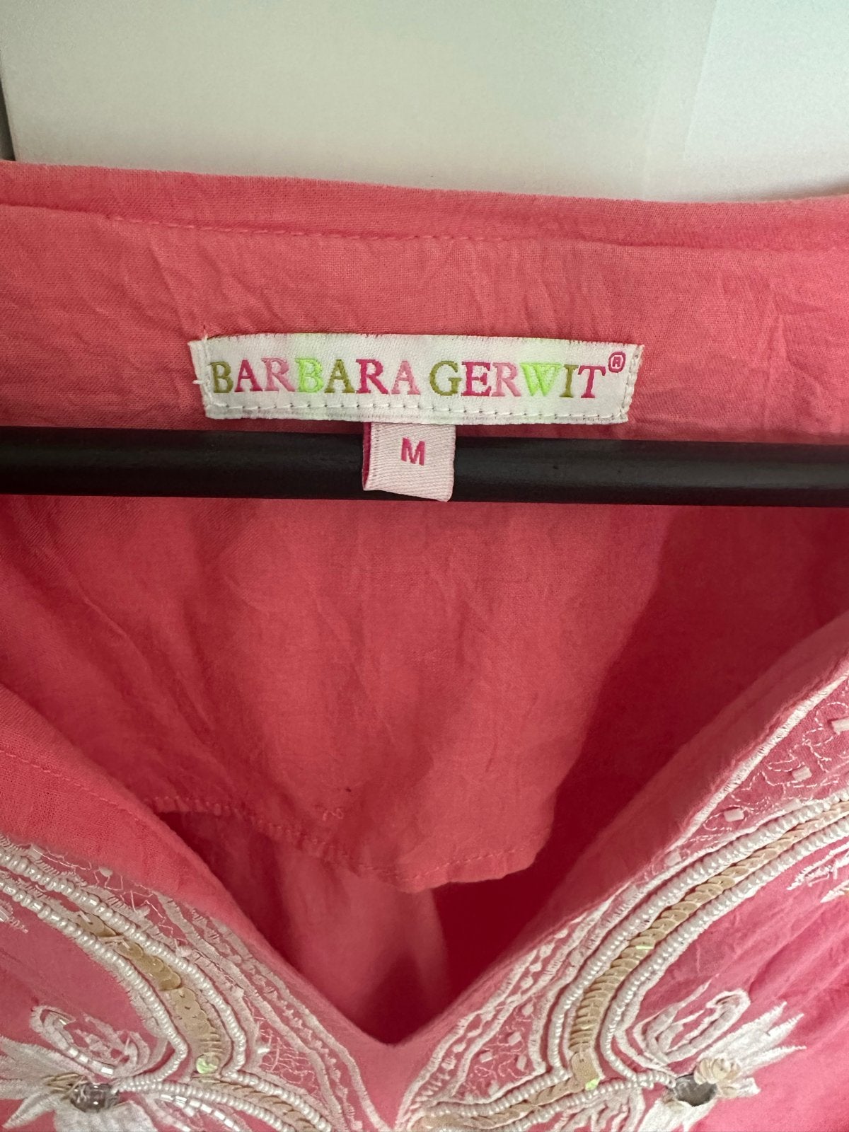 Barbara Gerwit Tuniek Roze met Borduurwerk Maat M, Verzenden, Zo goed als nieuw, Maat 38/40 (M), Roze