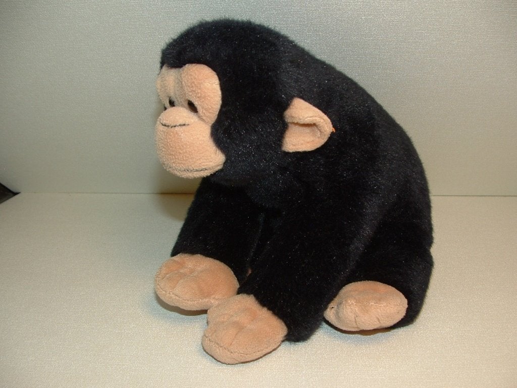 K & M WILD REPUBLIC AAP CHIMPANSEE PLUCHE WOLLIG ZWART, Verzenden, Nieuw, Overige typen