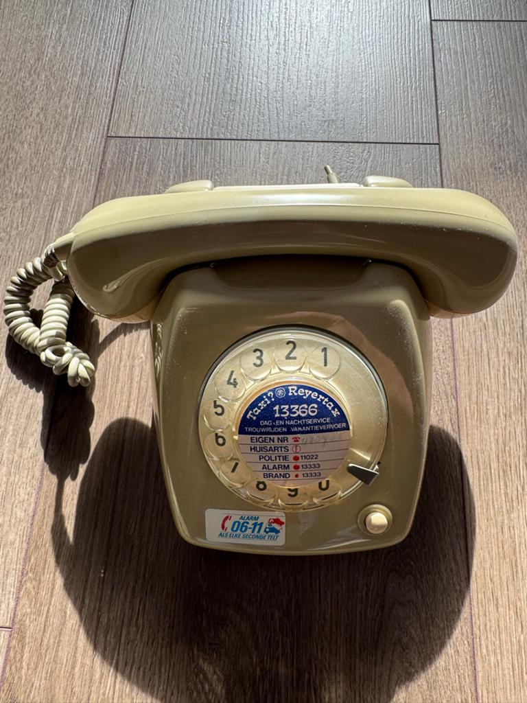 Vintage PTT T65 Draaischijf Telefoon - Beige (Nov 1987), Ophalen of Verzenden, Zo goed als nieuw