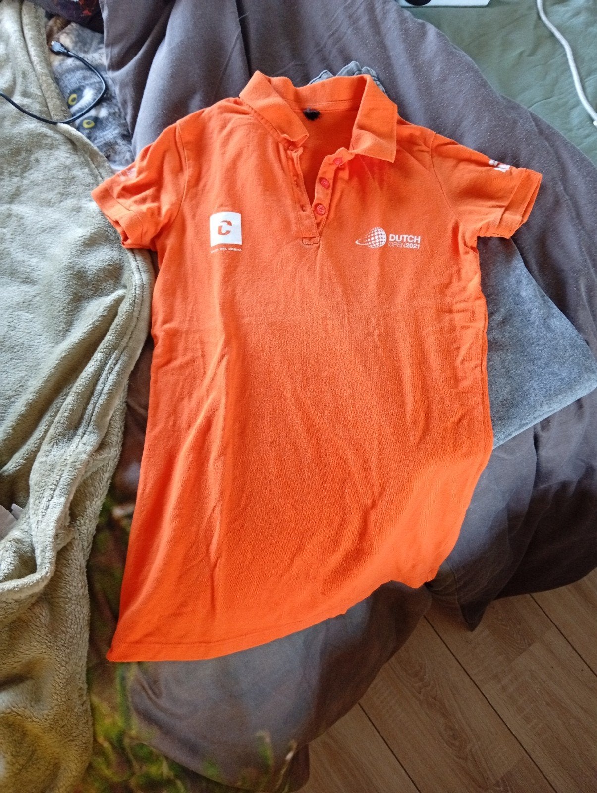 Oranje KLM Polo Shirt - Maat S, Oranje, Ophalen of Verzenden, Korte mouw, Maat 36 (S)