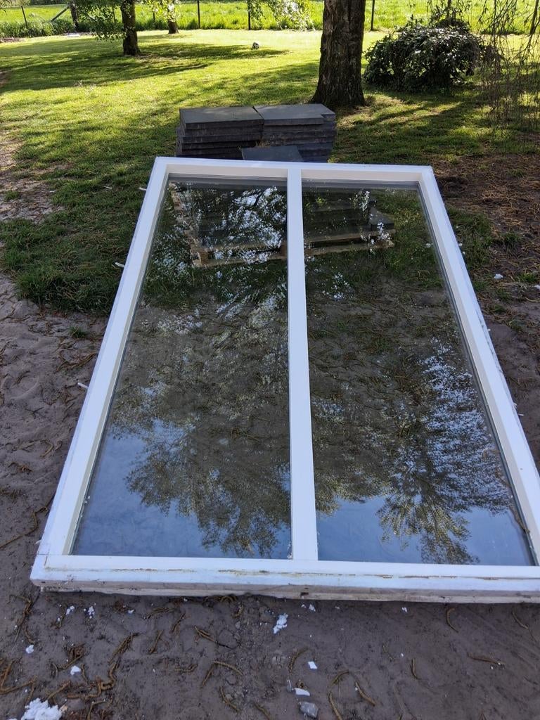 Grote dubbelglas ramen, diverse maten, Gevelraam of Ruit, Gebruikt, Dubbelglas, 160 cm of meer