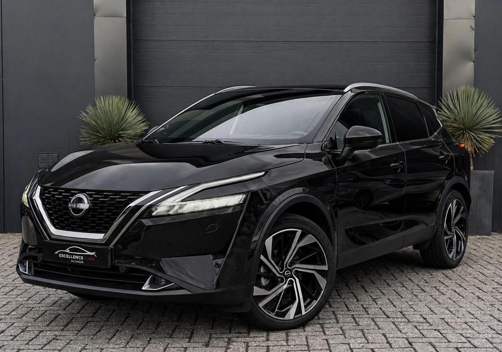 Nissan Qashqai 1.3 MHEV Xtronic Tekna Plus Automaat|Pano|360, Stof, Euro 6, Zwart, Bedrijf