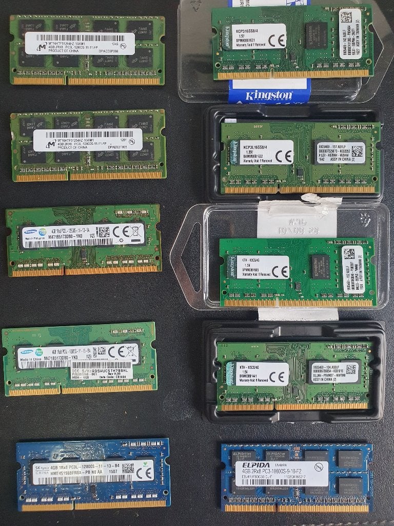 20x DDR3 4GB modules (Diverse merken), Ophalen of Verzenden, Gebruikt, DDR3, Laptop