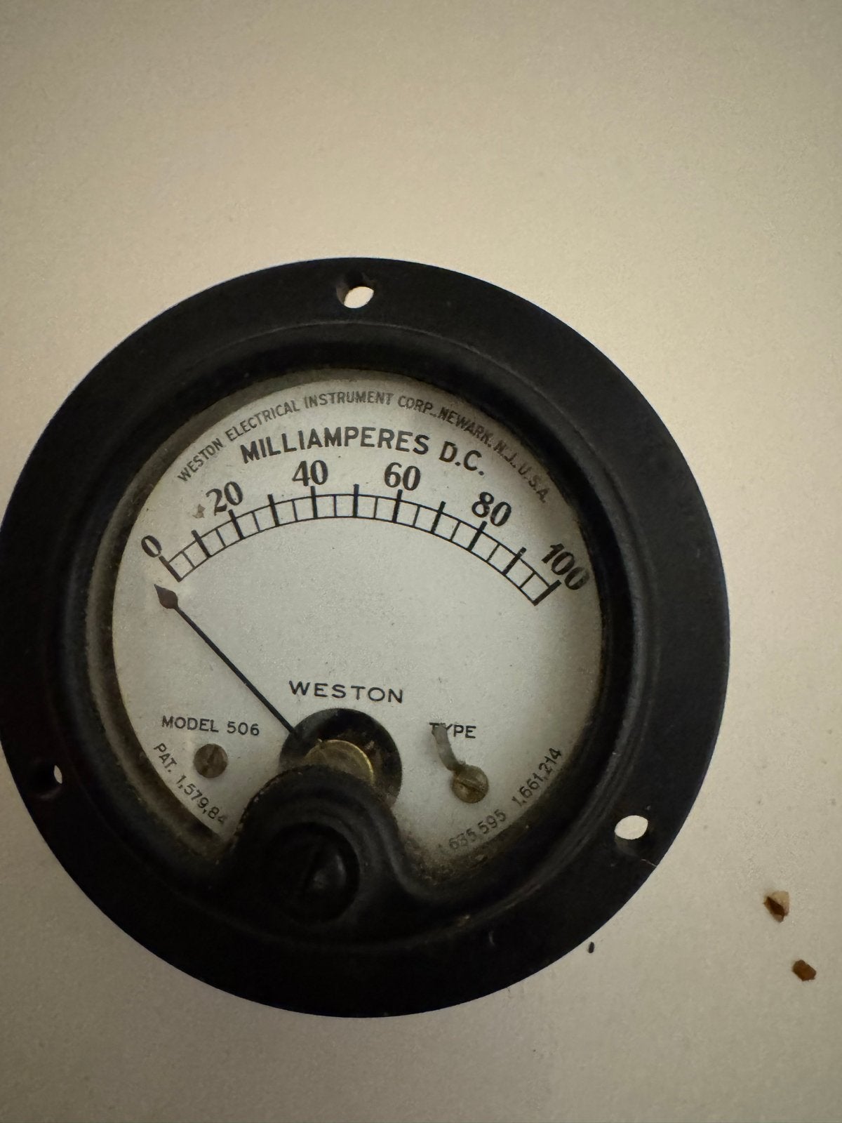 Vintage Weston Milliamperemeter Model 506 D.C., Ophalen of Verzenden