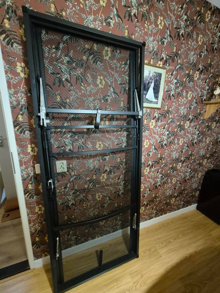 2 x Auping spiraalbodem 80x200 verstelbaar, Ophalen, Eenpersoons, Zwart, 80 cm