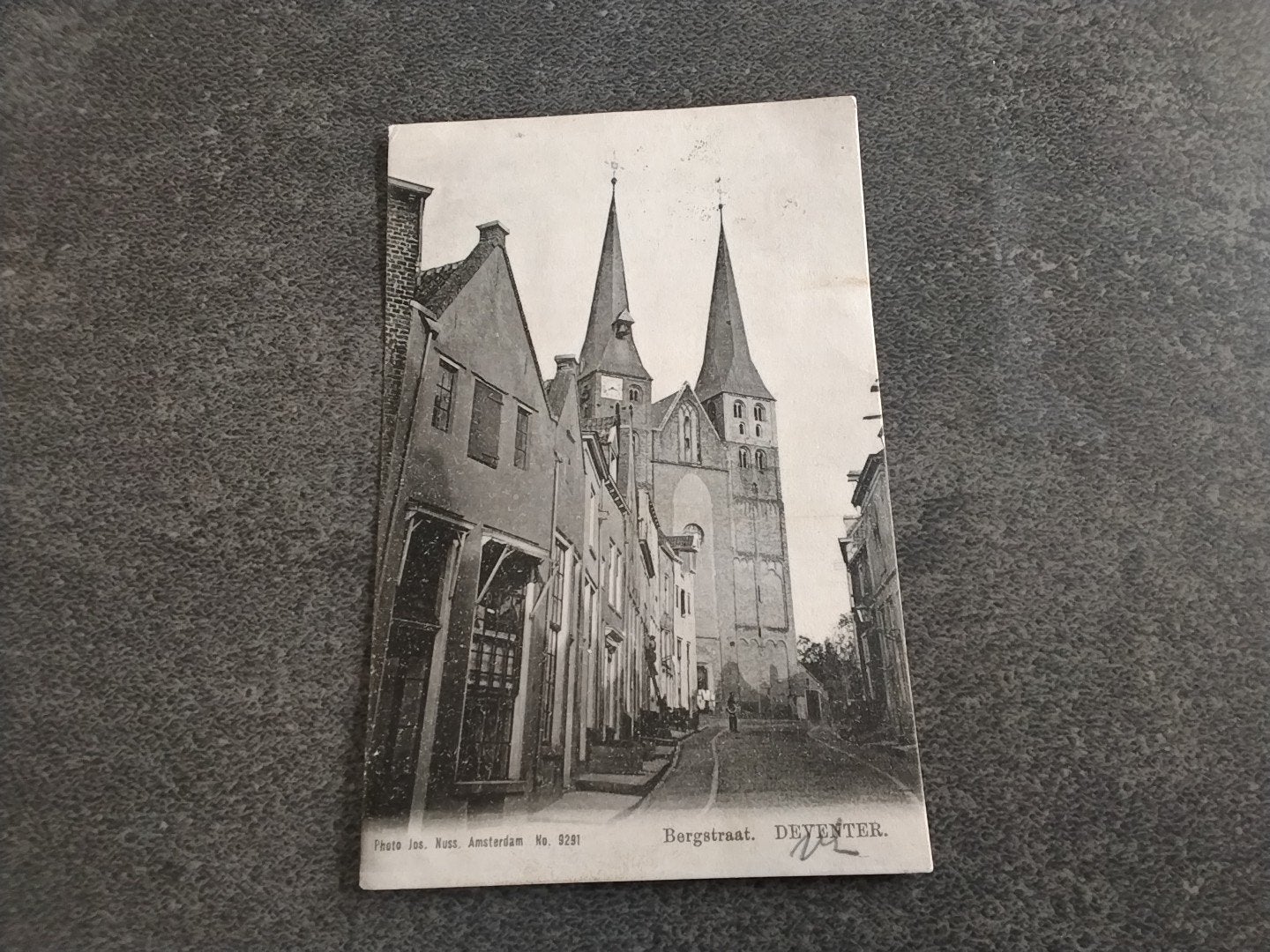 Deventer Bergstraat 1905, Verzamelen, Ansichtkaarten | Nederland, Ophalen of Verzenden, Voor 1920, Gelopen, Overijssel