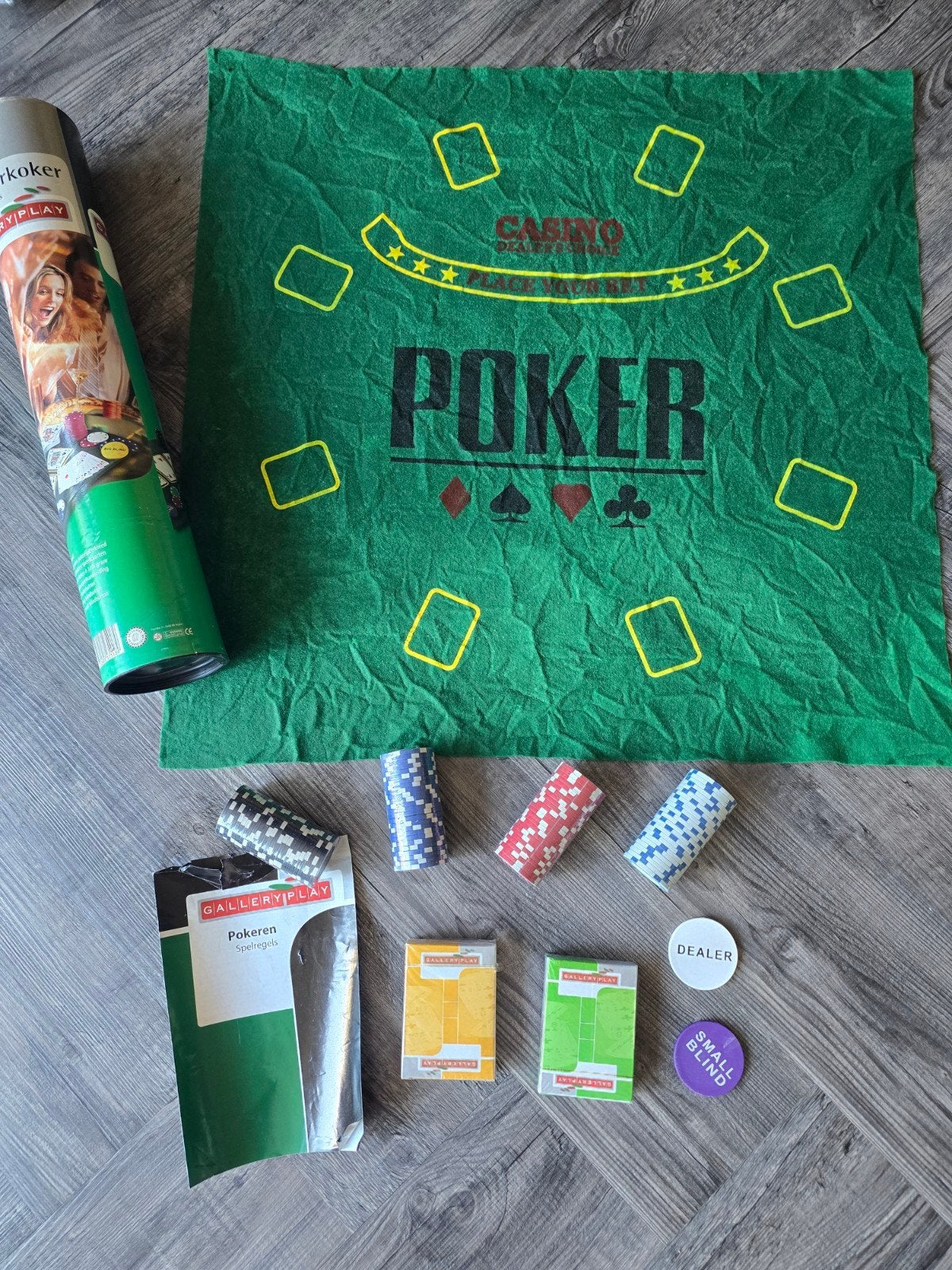 Pokerset in koker. Nieuw, Ophalen of Verzenden, Nieuw