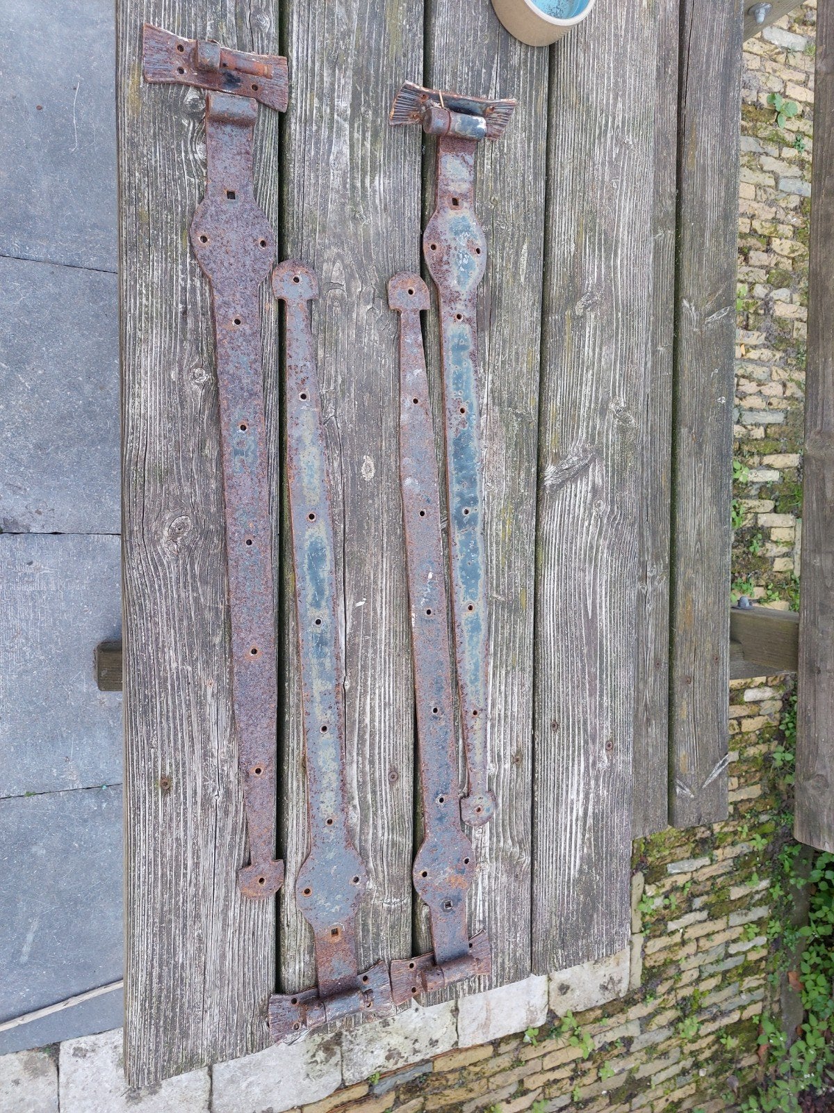 Gehengen+duimen Oude Stijl Weijntjes - Antieke Scharnieren, Ophalen of Verzenden, Gebruikt, IJzer, Scharnier