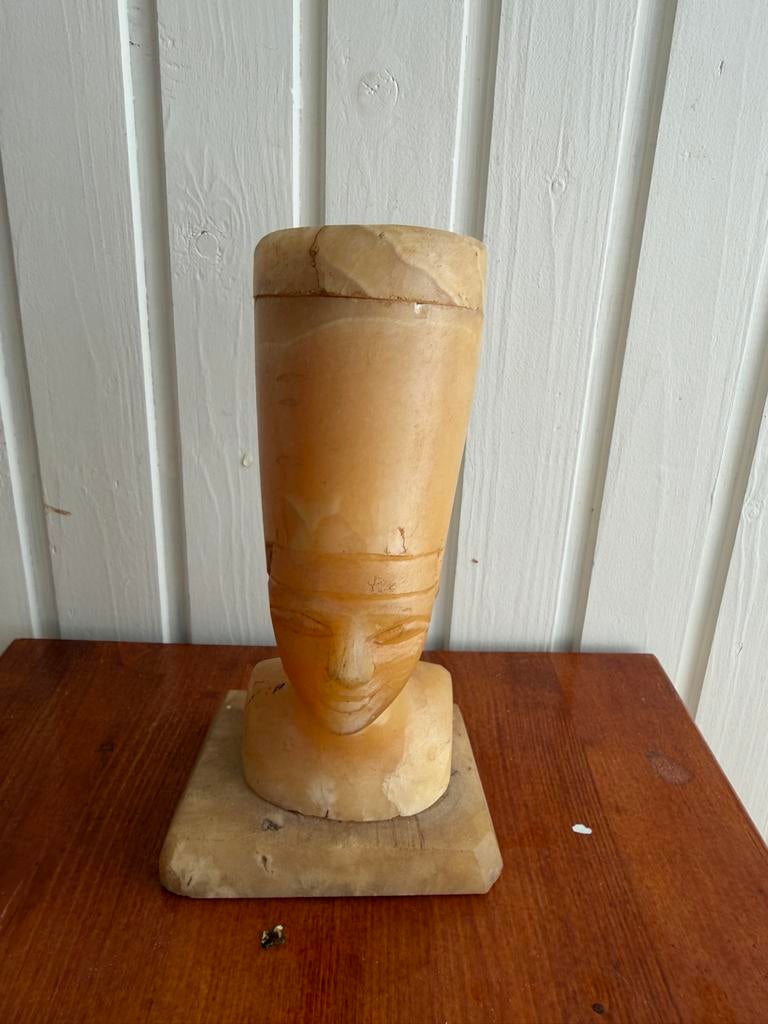 Egyptische Buste Nefertiti - Albast, Ophalen of Verzenden