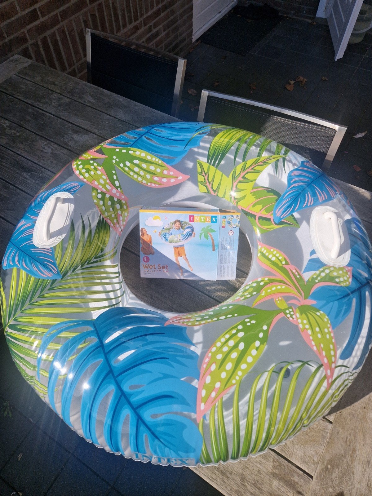 Intex opblaasbare zwemband met tropische print, Ophalen of Verzenden, Zo goed als nieuw