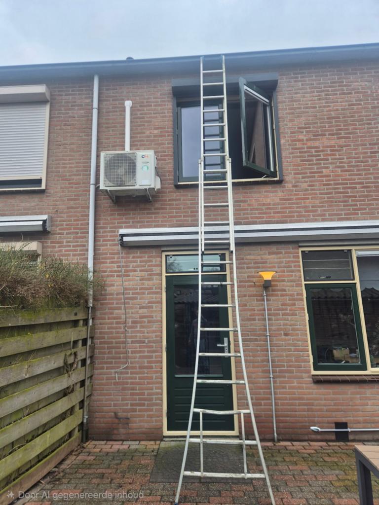 Uitschuifbare aluminium ladder, 4 meter of meer, Ophalen of Verzenden, 4 meter of meer