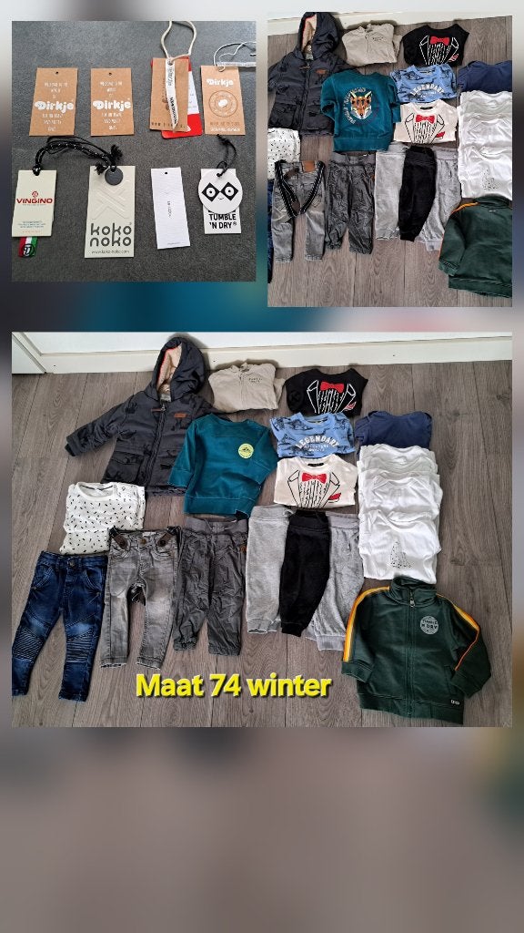 Groot merk baby kledingpakket maat 74 winter, Ophalen, Zo goed als nieuw, Maat 74