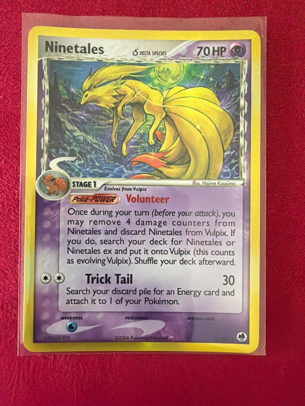 Ninetales δ Delta Species Pokémon Kaart 70 HP, Ophalen of Verzenden, Zo goed als nieuw, Losse kaart