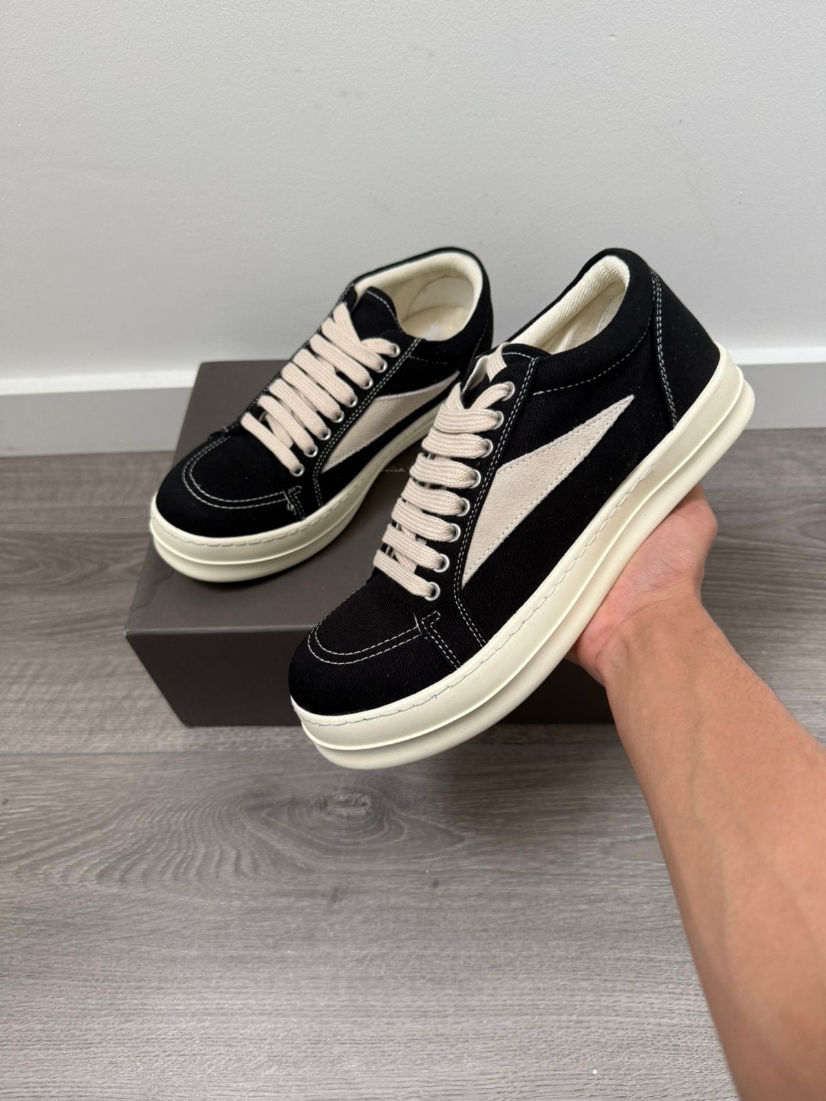 Rick owens DRKSHDW Vintage Sneakers - Black/Milk, Ophalen of Verzenden, Nieuw, Zwart