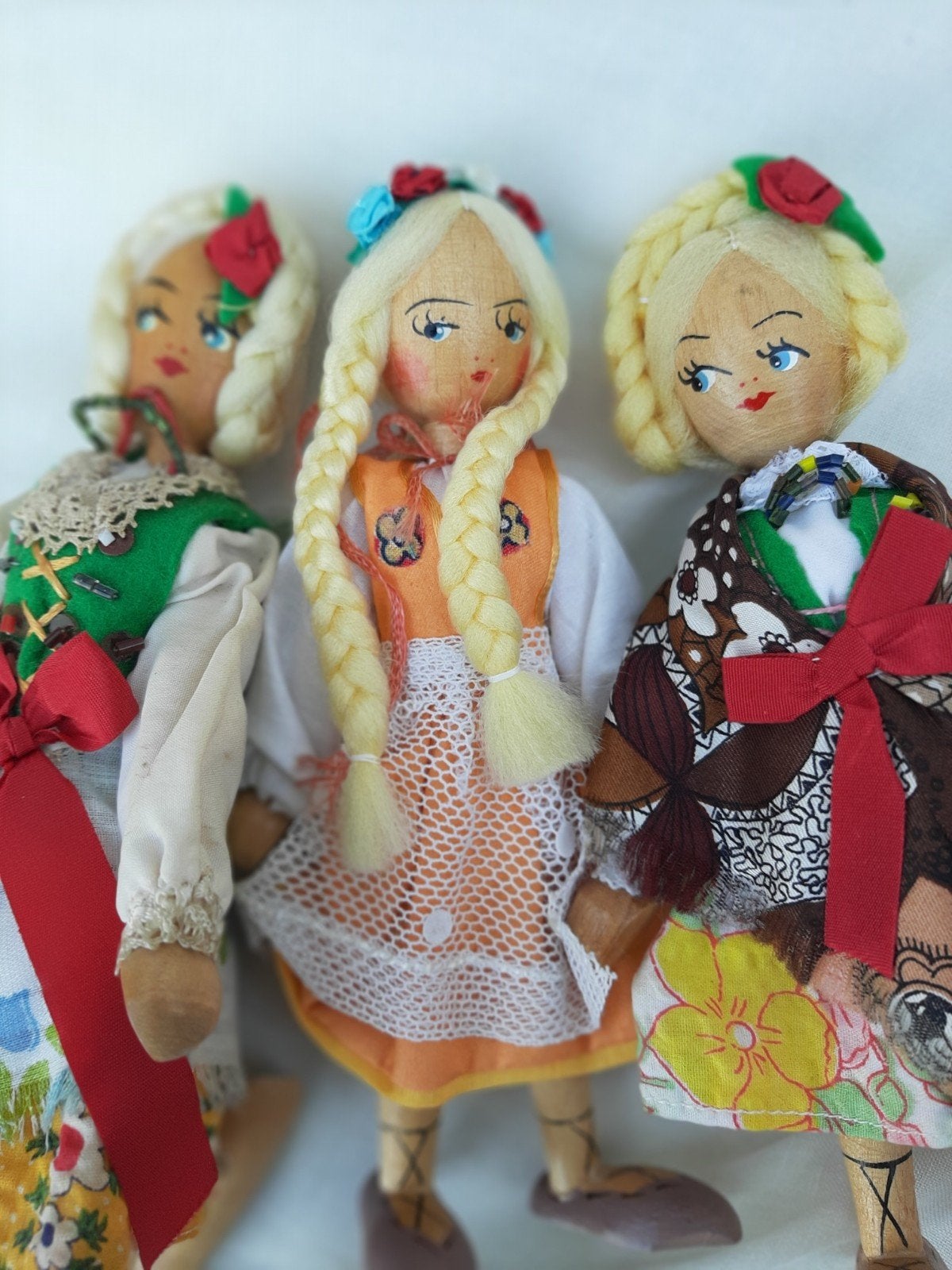 3 houten Poolse popjes / jaren 70 /Gromada, Ophalen of Verzenden, Nieuw