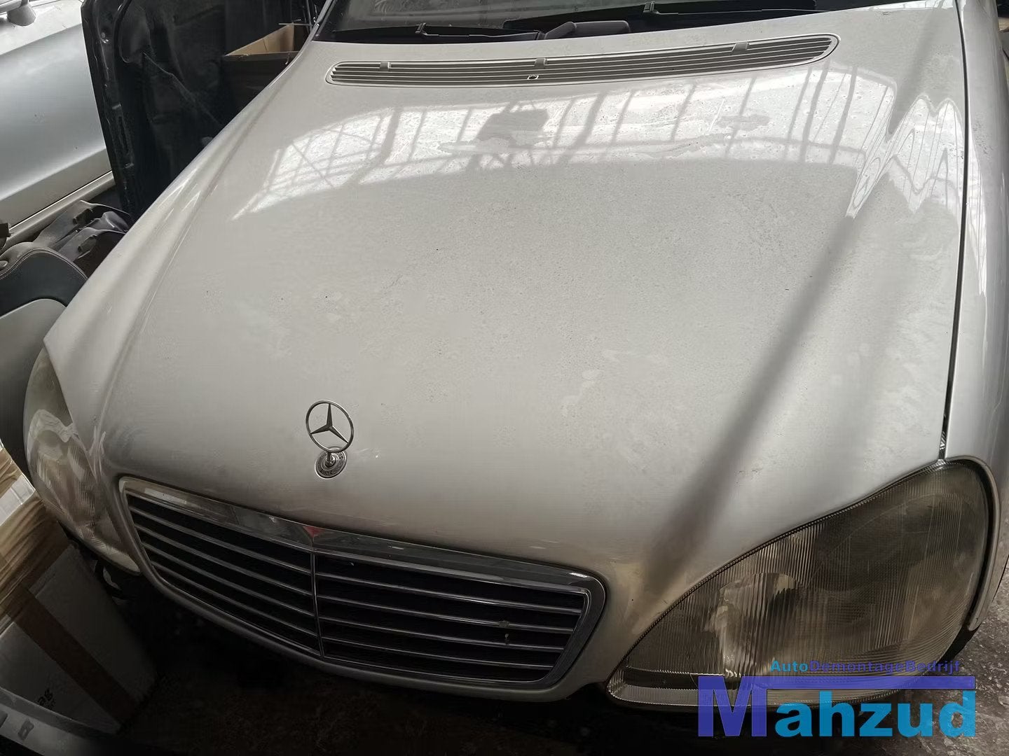 MERCEDES S W220 Zilver 744 motorkap 1998-2005, Gebruikt, Mercedes-Benz AG, Mercedes-Benz, Ophalen of Verzenden