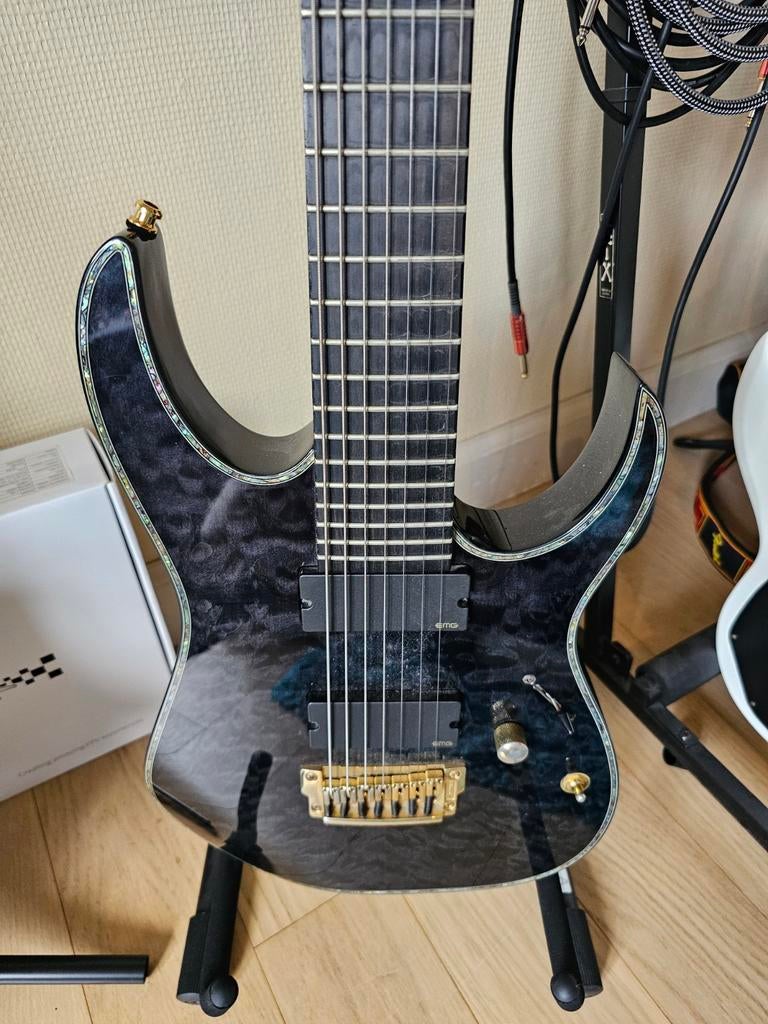 Ibanez RGIX27FEQM 7-snarige gitaar met EMG elementen, Ophalen