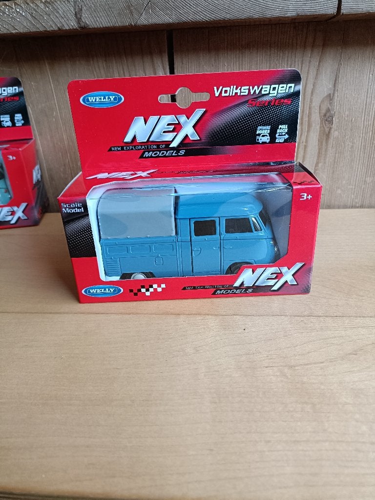Welly VW T1 Dubbele Cabine met Huif, Ophalen of Verzenden, Nieuw, Auto, Overige merken