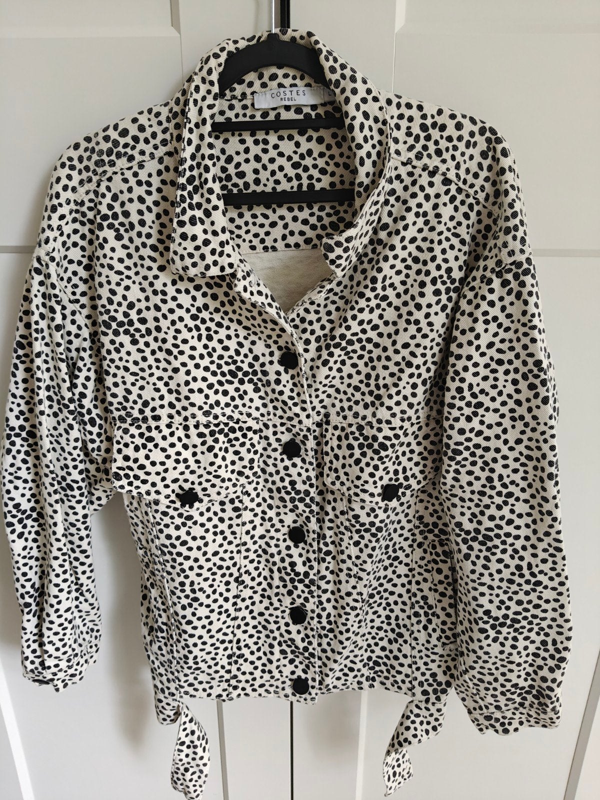 Jasje Costes stip zwart wit, Overige kleuren, Maat 42/44 (L), Ophalen of Verzenden, Gedragen