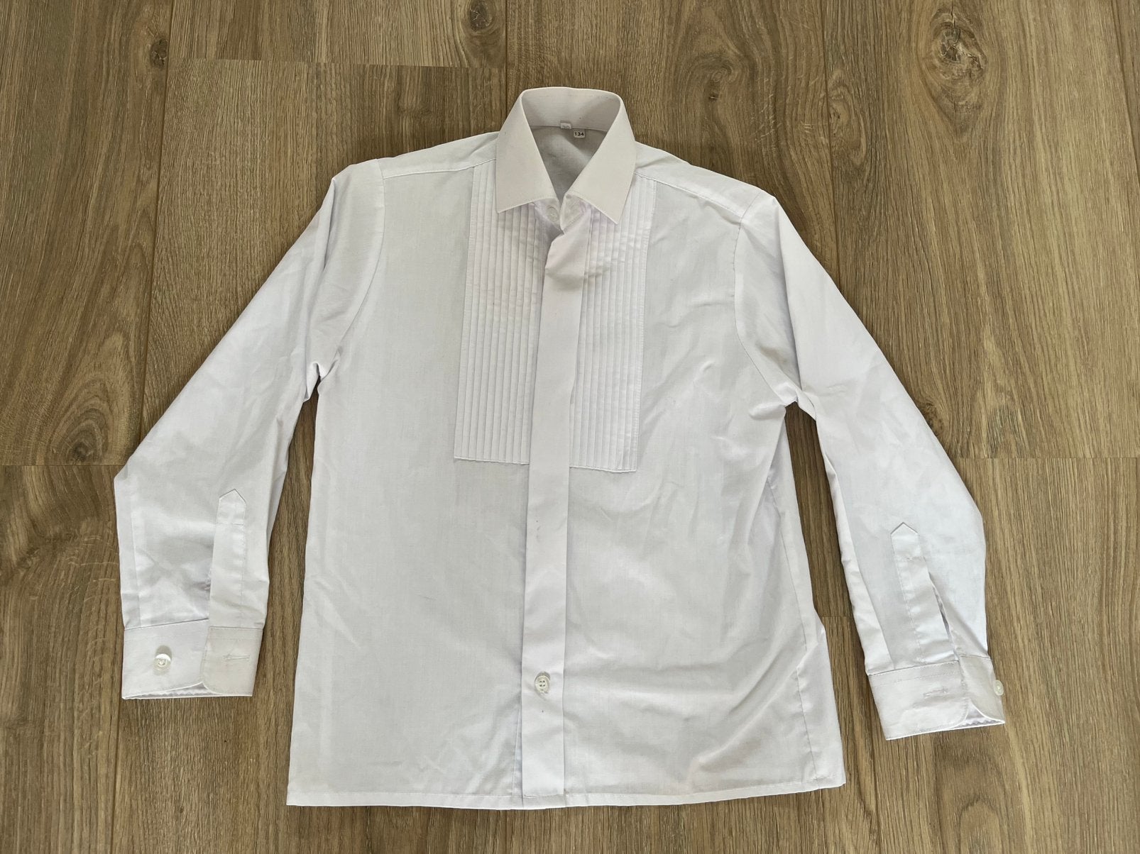 Wit Overhemd/ blouse maat 134, Ophalen of Verzenden, Zo goed als nieuw, Jongen, Overhemd of Blouse