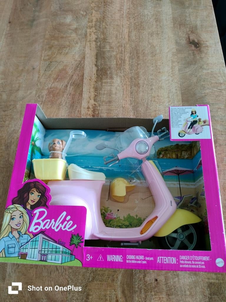 Barbie scooter met hondje, Ophalen of Verzenden