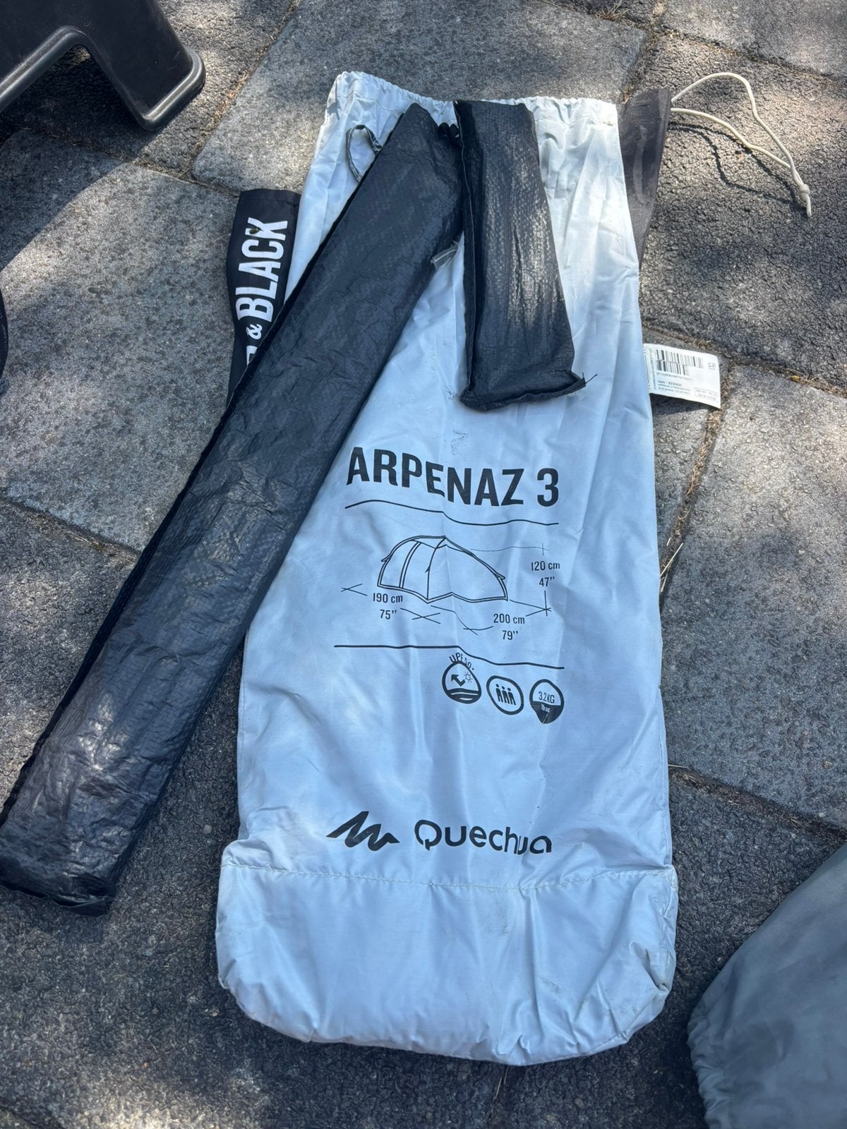 Tentstokken Quechua Fresh & Black Arpenaz 3, Ophalen, Zo goed als nieuw, Tot en met 4