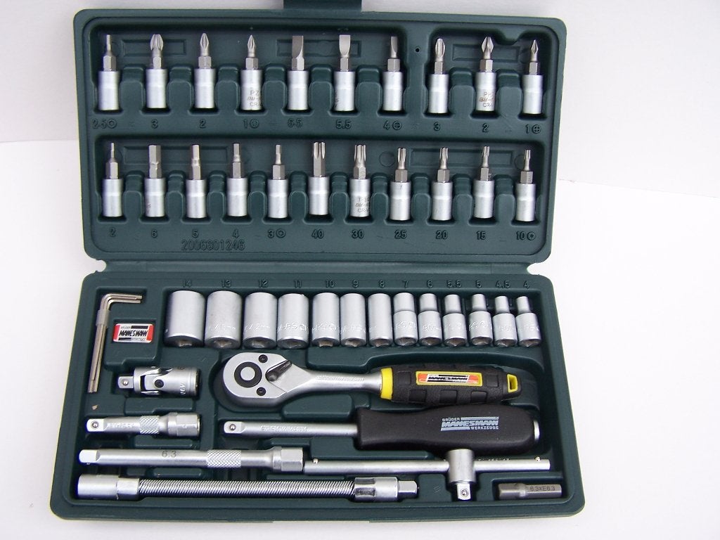 Doppendoos  Mannesmann 46-delig, 1/4", Ophalen of Verzenden
