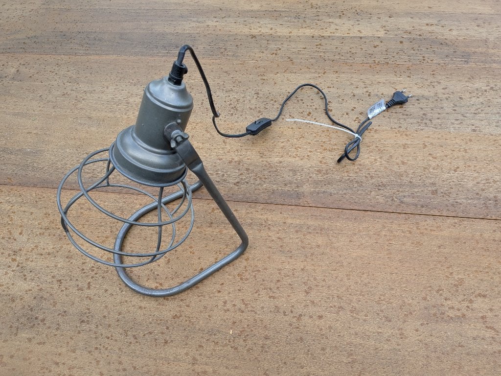 Industriele Burolamp, Bureaulamp, Gebruikt, Grijs, Metaal