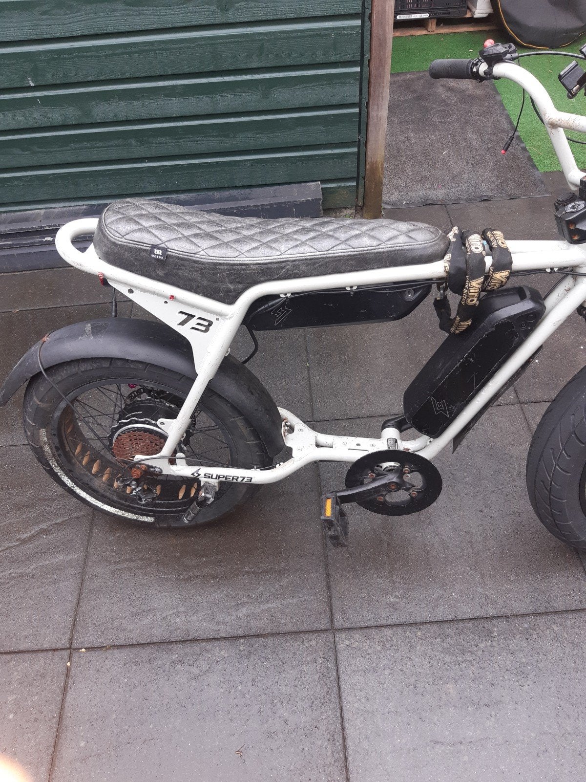 Super73 ZX moonrock met 2 accu's en custom Moevs zadel, Overige merken, Gebruikt, Ophalen of Verzenden, Minder dan 47 cm