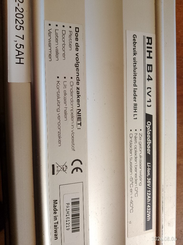 Fietsaccu, Ophalen, Gebruikt
