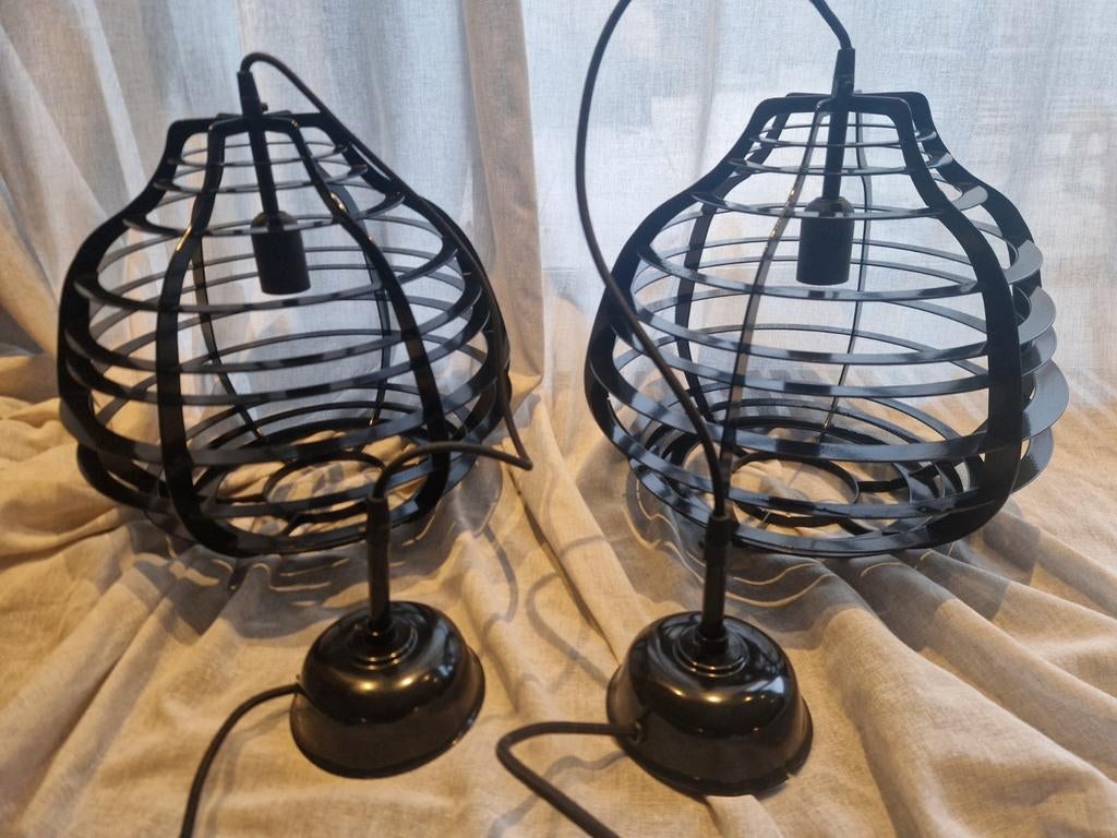 2x HK Living Lab Lamp XL Zwart Metaal, Ophalen of Verzenden, Zo goed als nieuw, Metaal, Minder dan 50 cm