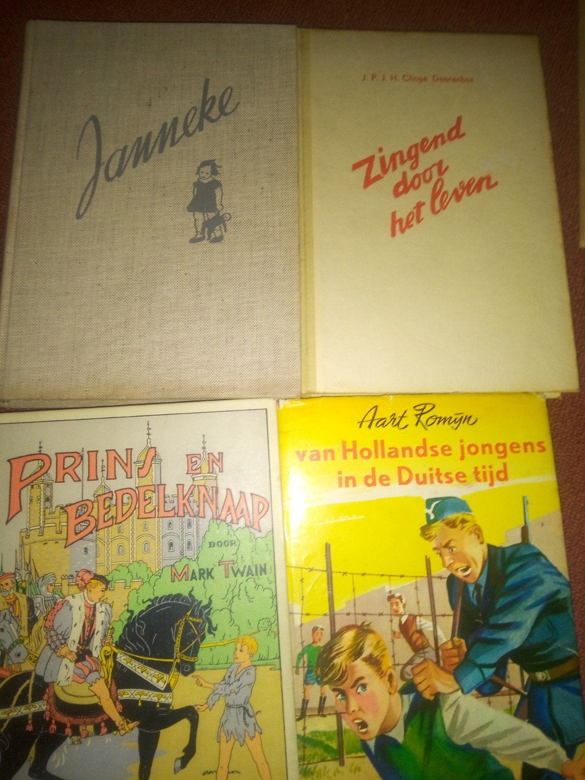 Diverse Vintage Kinderboeken - Janneke, Mark Twain & Meer, Verzenden, Gelezen, Diverse auteurs, Fictie algemeen