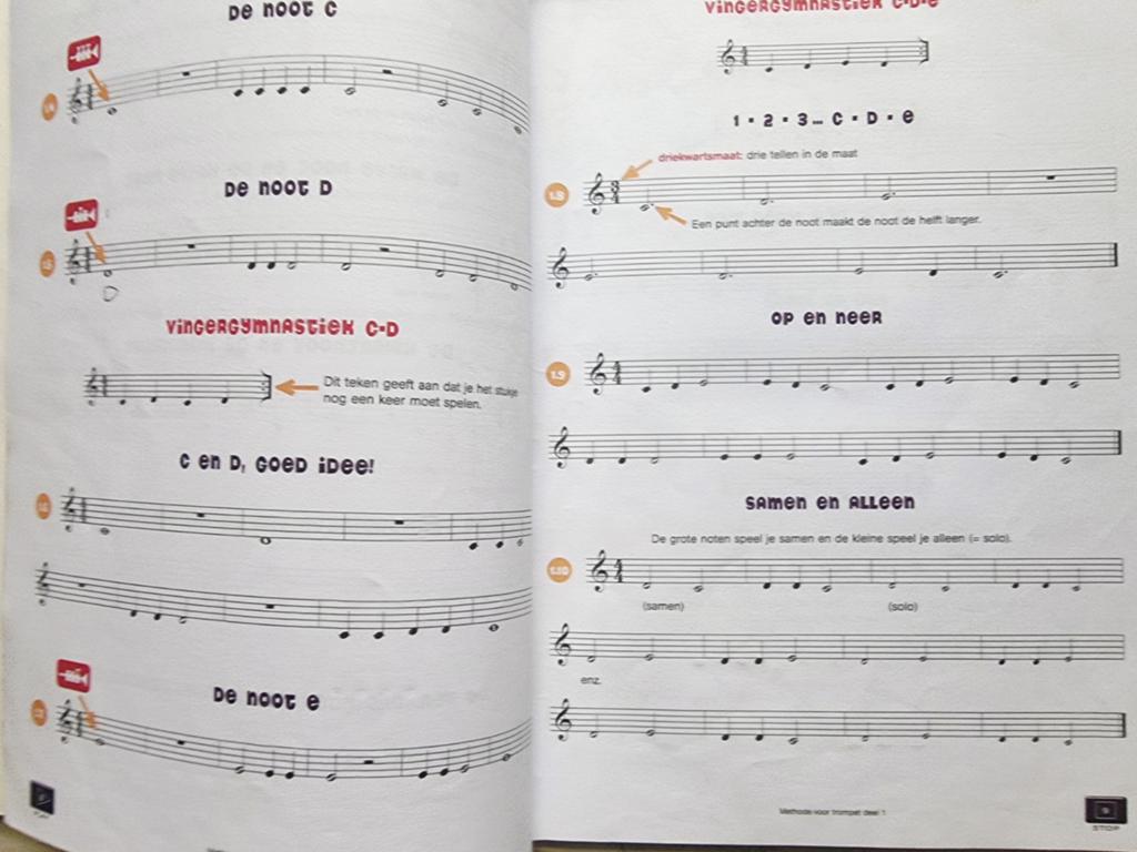 Easy Steps 1 Trompet leren spelen Jaap Kastelein 2 cd + dvd., Gebruikt, Verzenden, Les of Cursus, Trompet