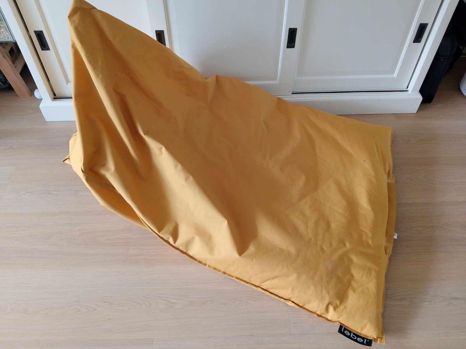 Lebel Zitzak zandkleurig, Huis en Inrichting, Ophalen, Gebruikt, Overige kleuren, Zitzak