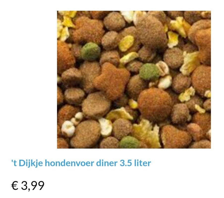 't Dijkje hondenvoer, Dieren en Toebehoren, Ophalen of Verzenden, Hond