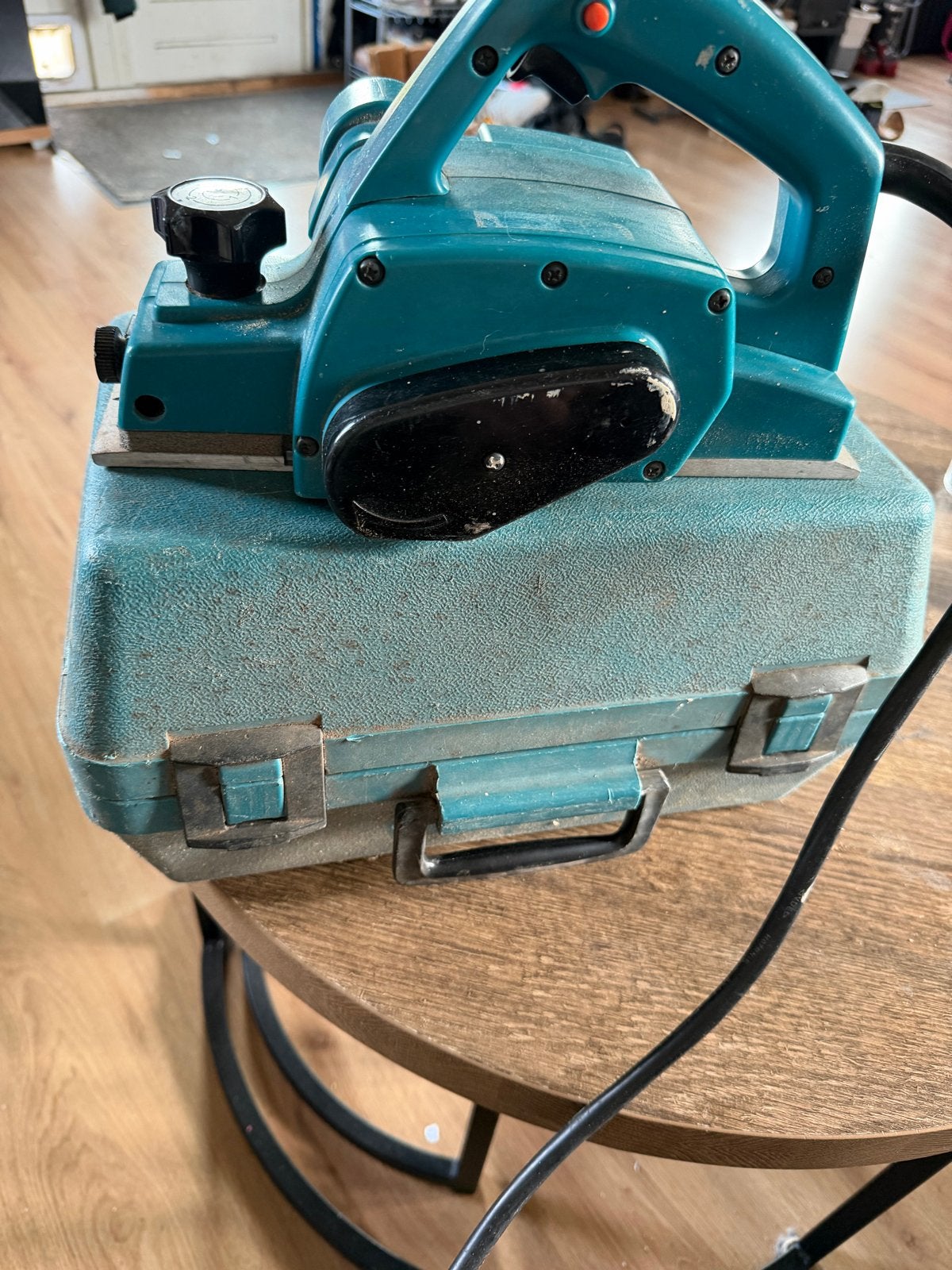 Makita 1923H elektrische schaafmachine met koffer, Ophalen of Verzenden, Gebruikt