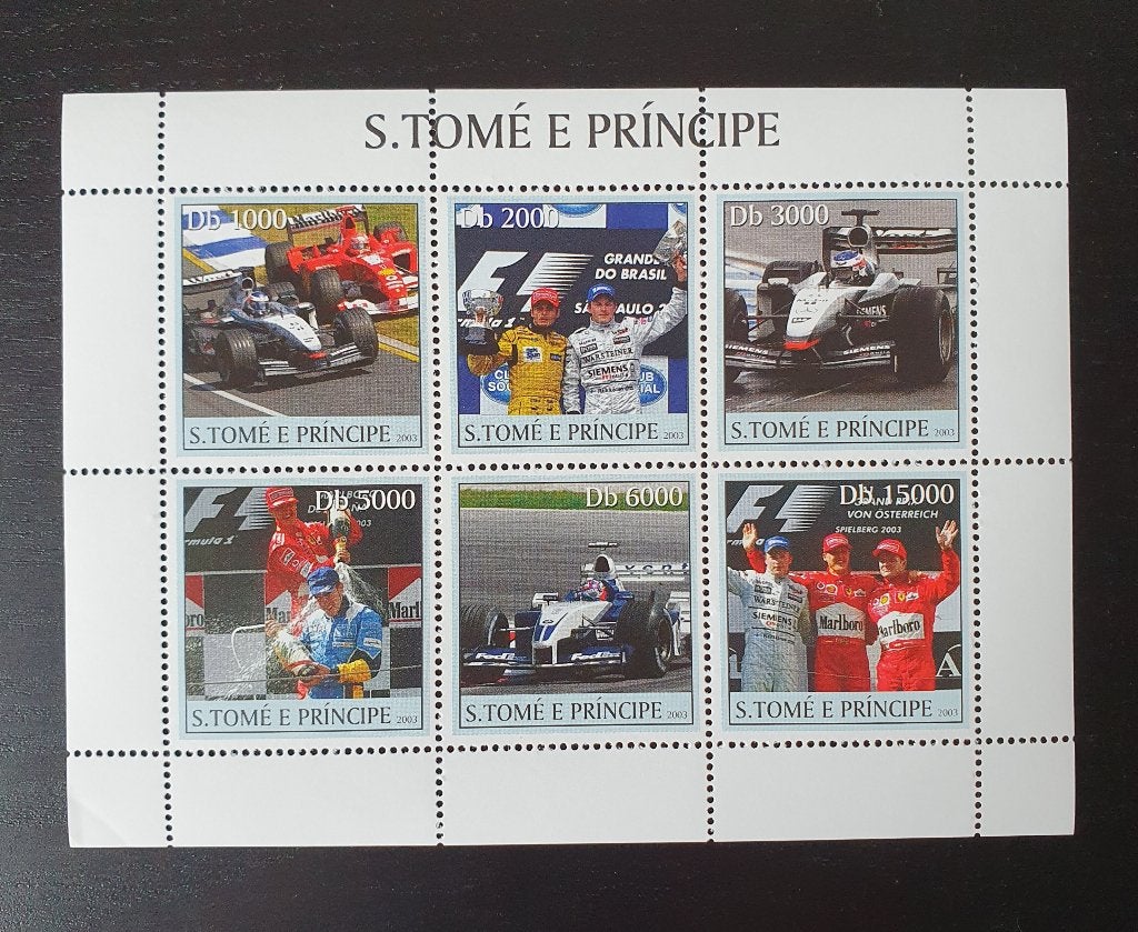 Sao Tome e Principe 2003 Auto Formule 1 Michel 2265-2270 pf, Postzegels en Munten, Verzenden, Postfris, Sport
