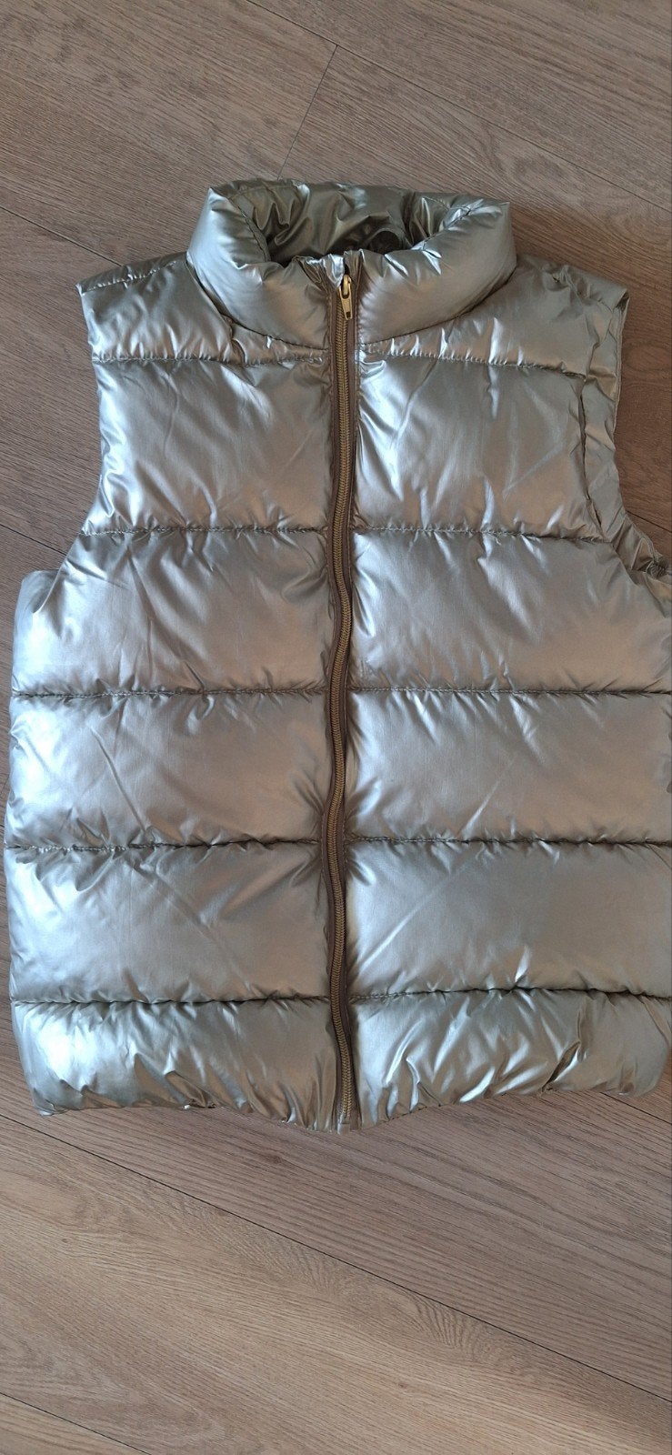 Goudkleurige bodywarmer maat 158-164, Ophalen, Zo goed als nieuw