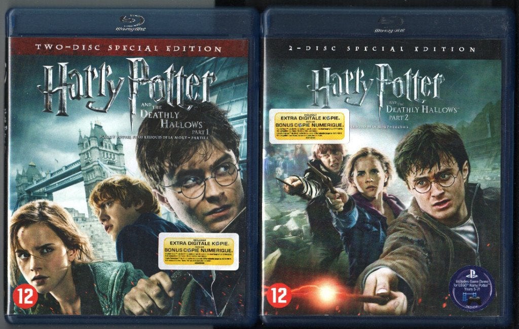 Harry Potter and the Deadly Hallows part 1+2 BR NLaudio+sub!, Engels, Film, Science Fiction en Fantasy, Boxset