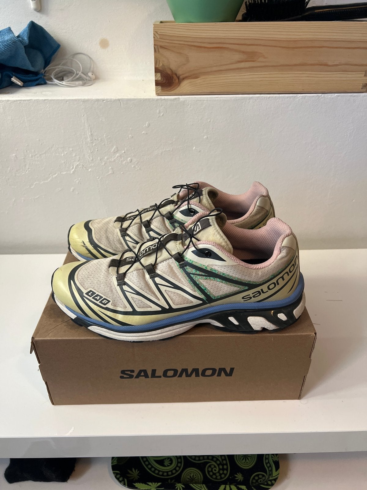 Salomon XT-6 Sneakers -size 44 2/3, Ophalen of Verzenden, Zo goed als nieuw, Beige, Sneakers of Gympen