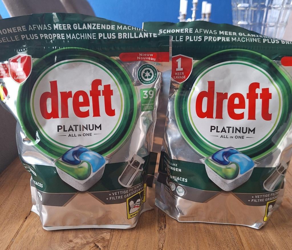 Dreft Platinum All in One Vaatwastabletten - 2x39 stuks, Ophalen