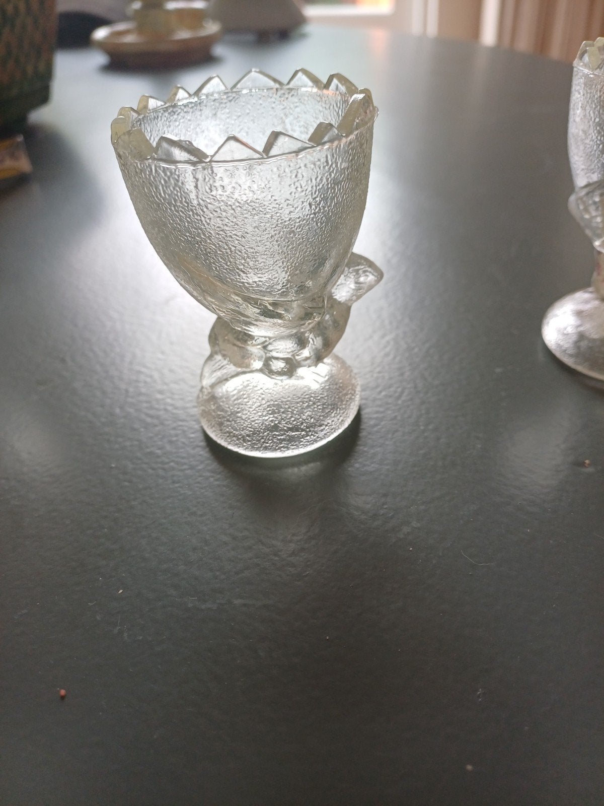5 Vintage Glazen vogel Eierdopjes, Ophalen of Verzenden