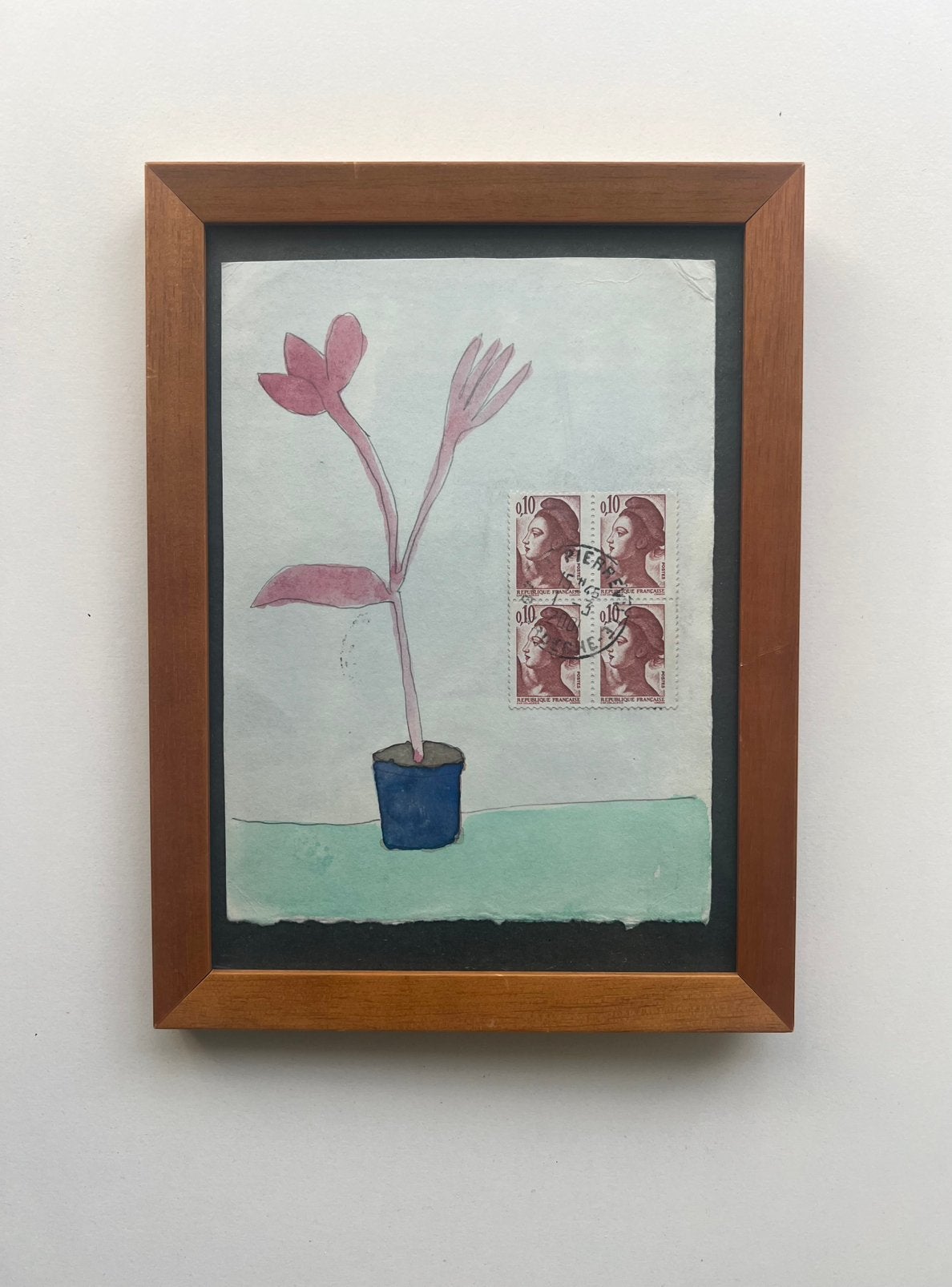 Klaas Gubbels 2 zeldzame, kleine aquarellen, collectorsitems, Ophalen