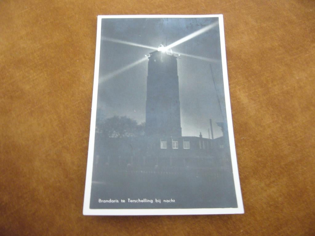 TERSCHELLING  =  BRANDARIS BIJ NACHT, Verzamelen, Ophalen of Verzenden, 1940 tot 1960, Gelopen, Waddeneilanden
